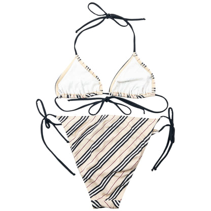 Vintage 2000s Burberry Nova Stripe Bikini Set Womens Size M/L | O/S, Multicoloured