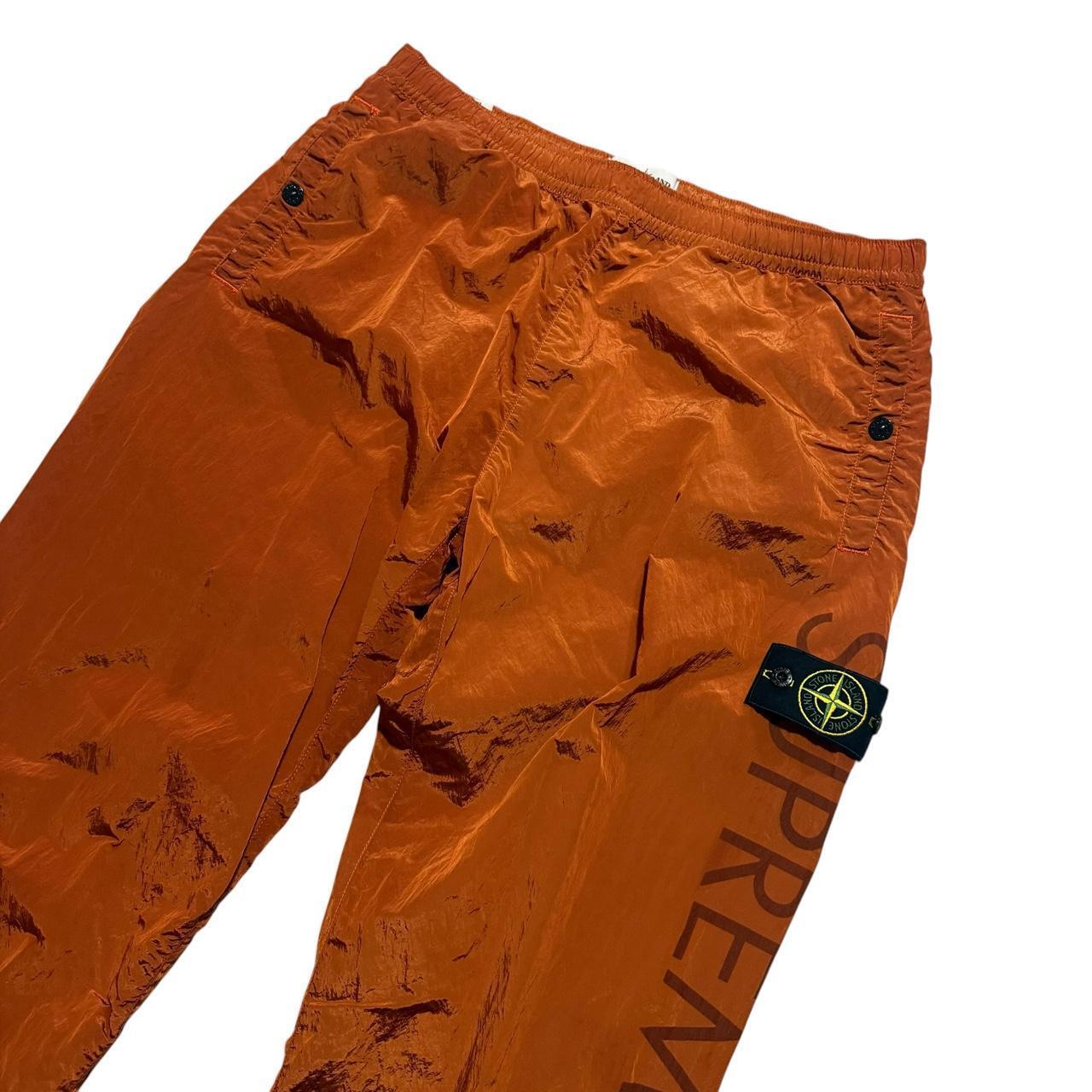 Stone Island Supreme Nylon Bottoms | Medium, Orange