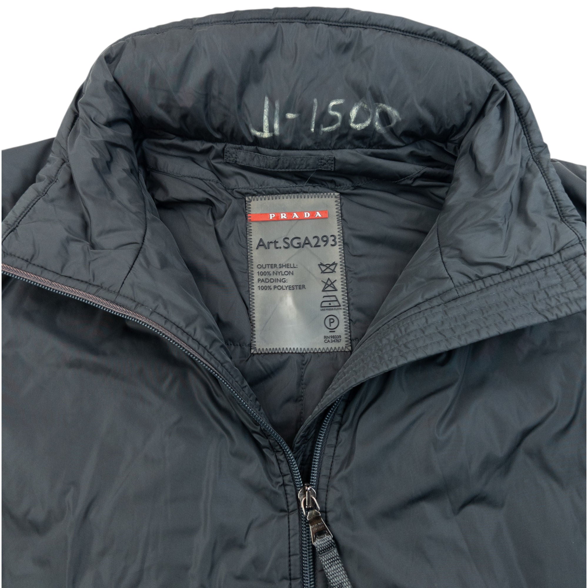 Vintage 2000s Prada Sport Zip Up Jacket Size M | Medium, Grey