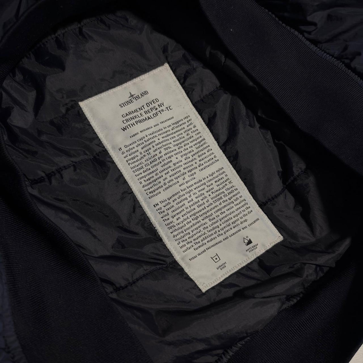 Stone Island Garment Dyed Crinkle Reps Jacket | Large, Navy