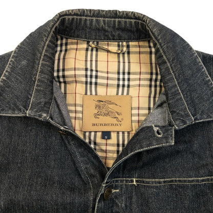 Vintage 2000s Burberry Button Up Denim Jacket Womens Size S | Small, Blue