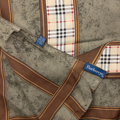 Vintage Burberry Nova Check Silk Scarf