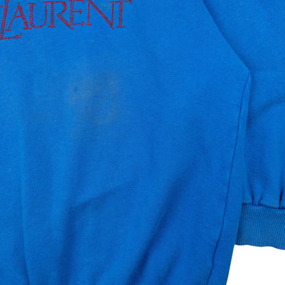 Vintage YSL Yves Saint Laurent Embroidered Sweatshirt Size M