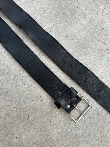 Vintage 1990s Thick Leather Belt - W32-42