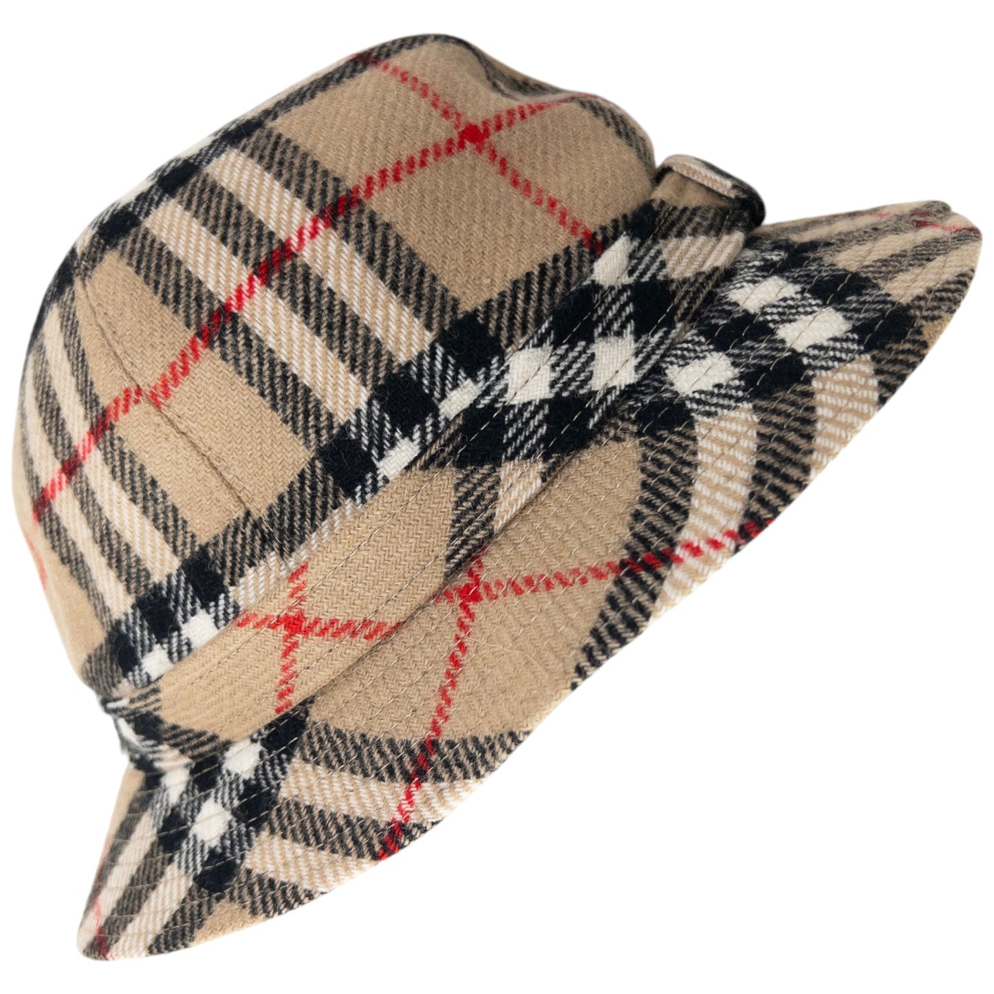 Vintage 80s Burberry Nova Check Bucket Hat Size S | O/S, Beige
