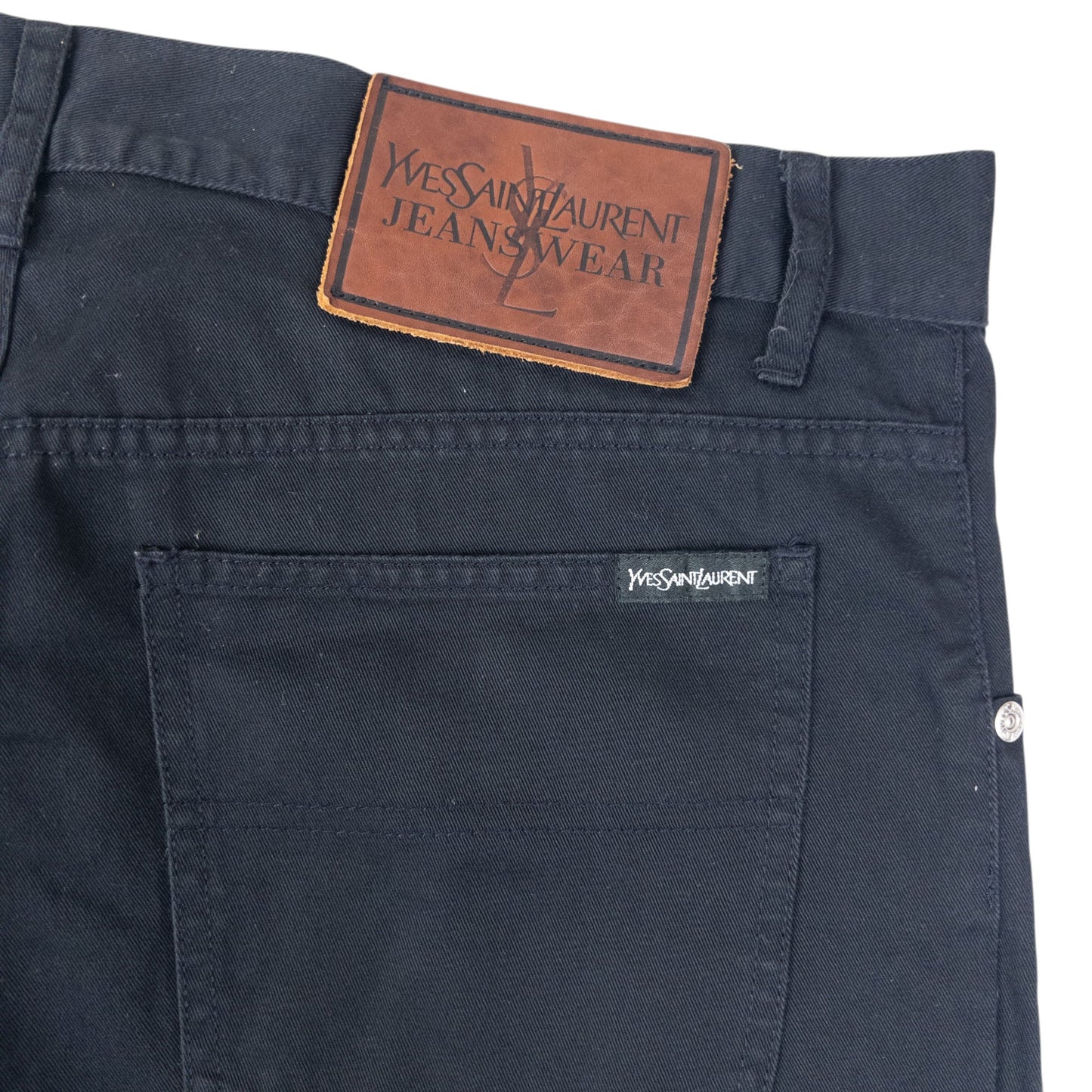 Vintage 2000s YSL Yves Saint Laurent Chino Trousers Size W35 | W35, Black