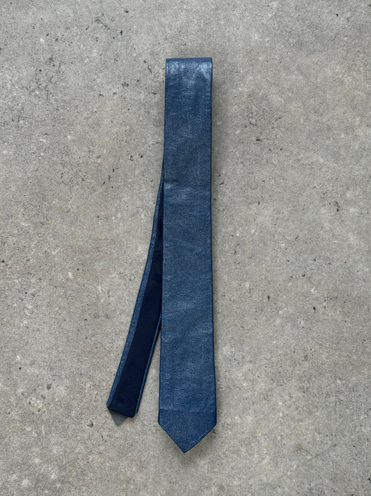 Vintage 1980s Leather Skinny Tie