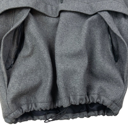 Vintage 2000s YSL Yves Saint Laurent Q Zip Wool Jacket Size L | Large, Grey