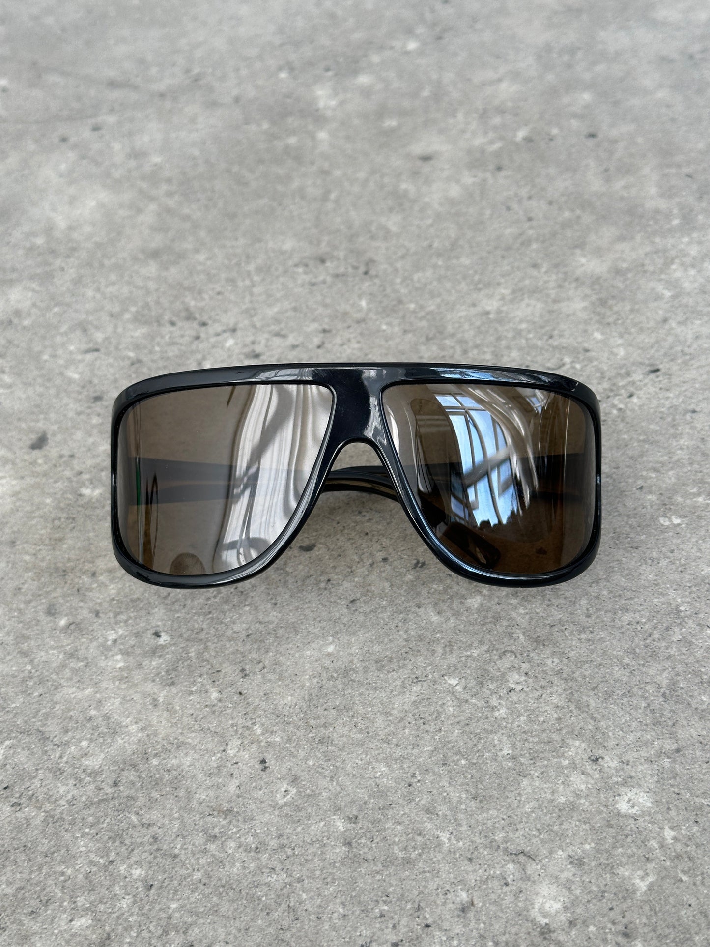 Police 2000s Oversized Shield Wrap Logo Sunglasses