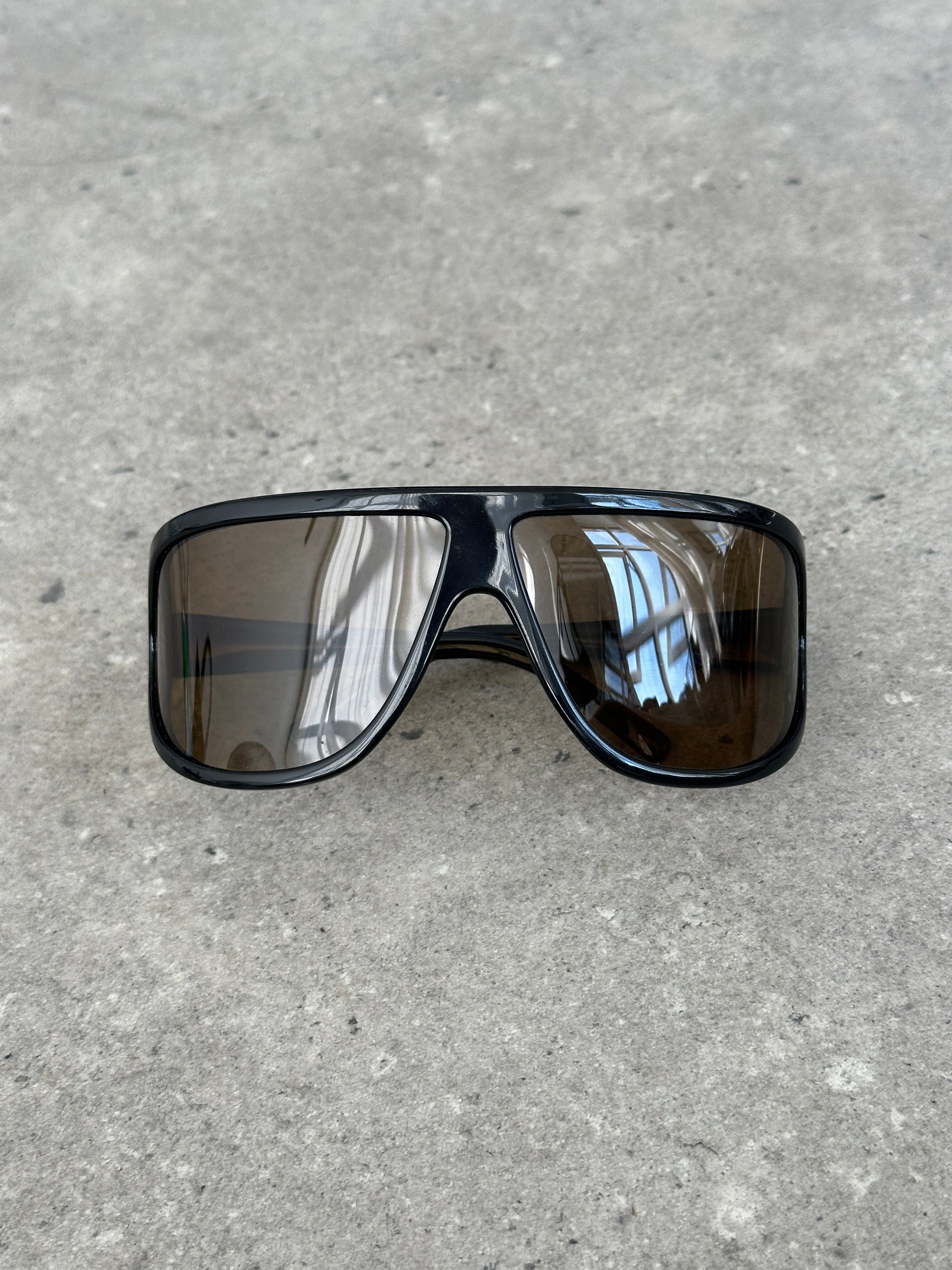 Police 2000s Oversized Shield Wrap Logo Sunglasses