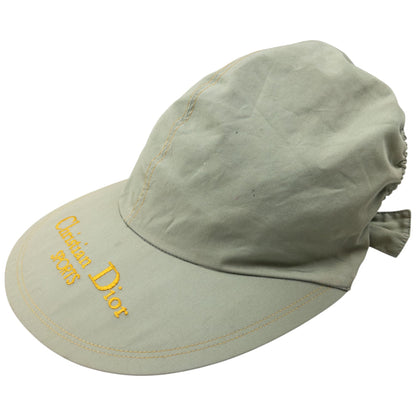 Vintage Dior Sports Embroidered Tie-Back Hat