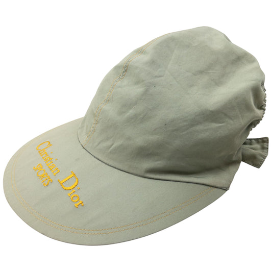 Vintage Dior Sports Embroidered Tie-Back Hat