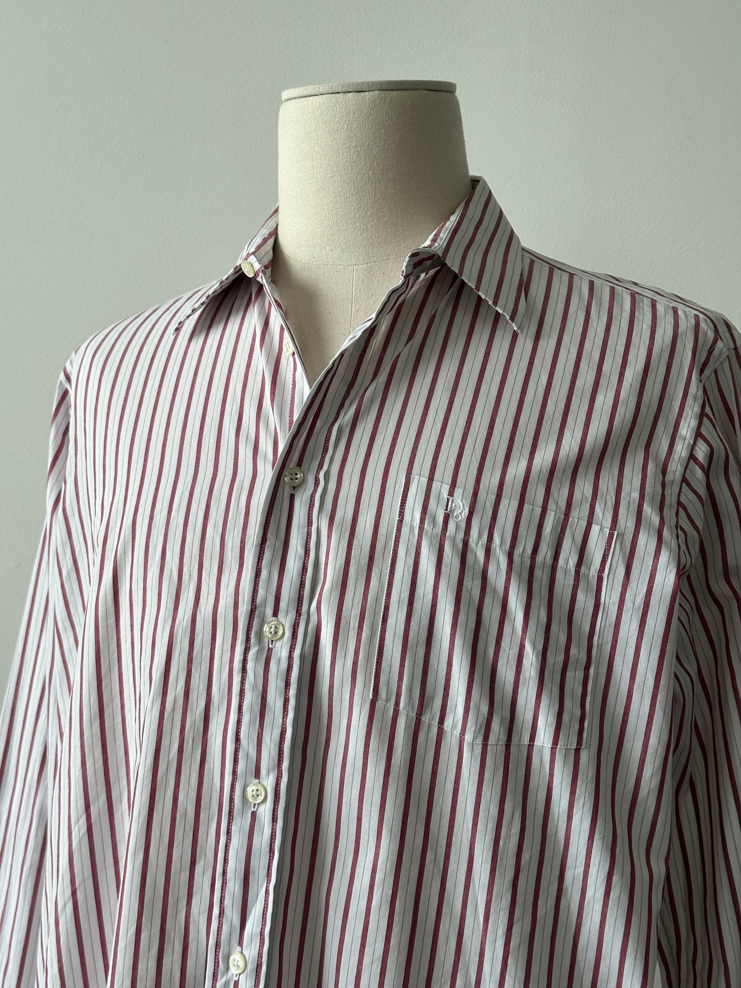 Christian Dior Monsieur 1990s Pure Cotton Striped Shirt - L-XL
