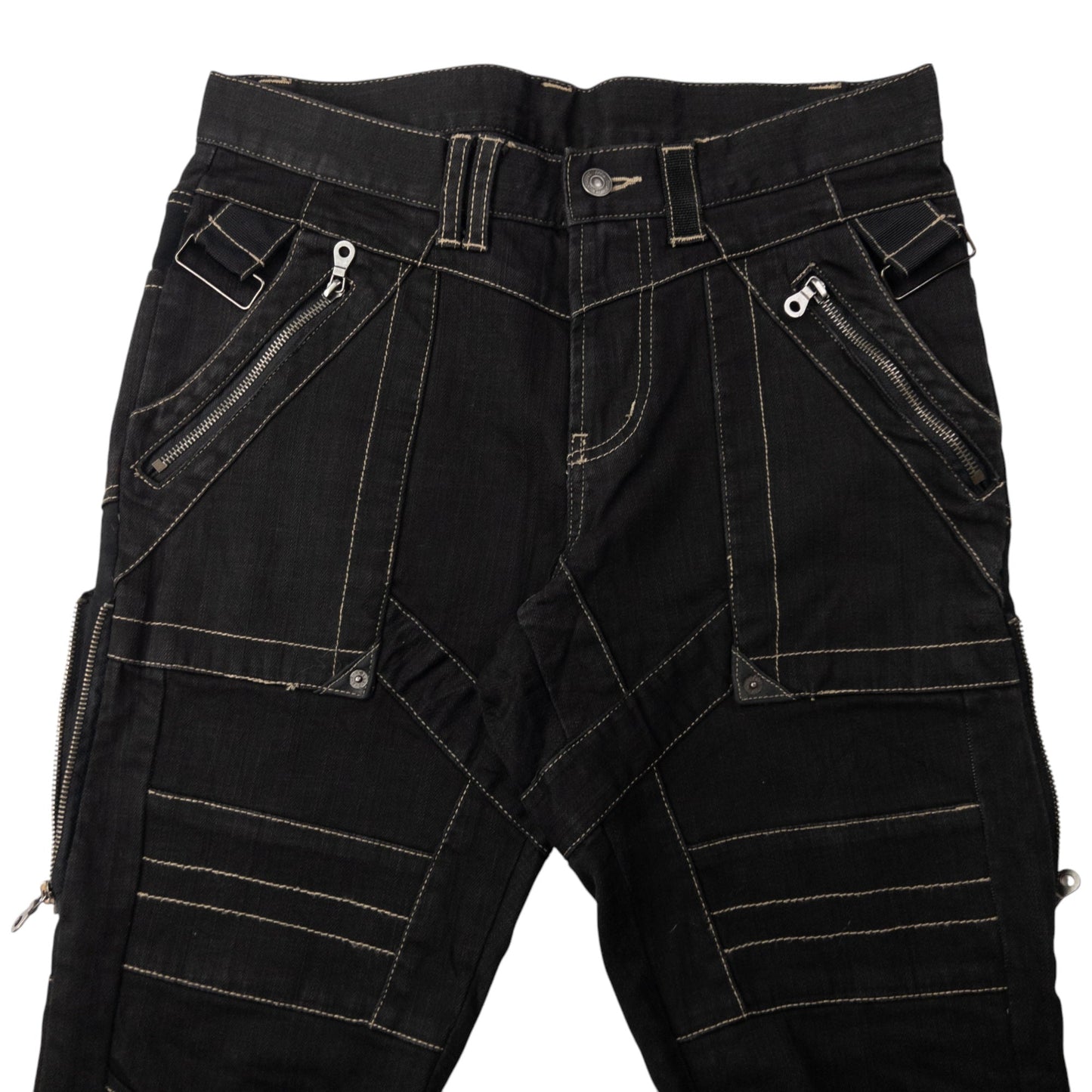 Vintage PPFM Multi Zip Denim Jeans Size M