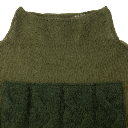 Vintage 2000s Marithe + Francois Girbaud Mock Neck Wool Jumper Womens Size M | Medium, Green