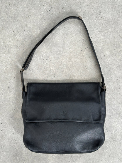 Giorgio Armani 1990s Leather Logo Crossbody Bag