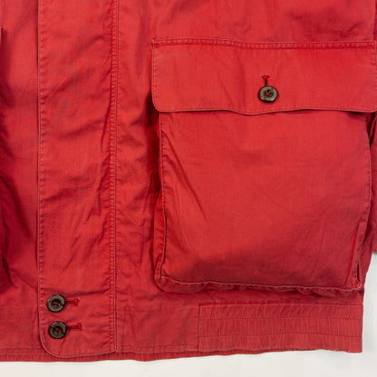 Vintage 90s Burberry Zip Up Jacket Size L | Large, Red