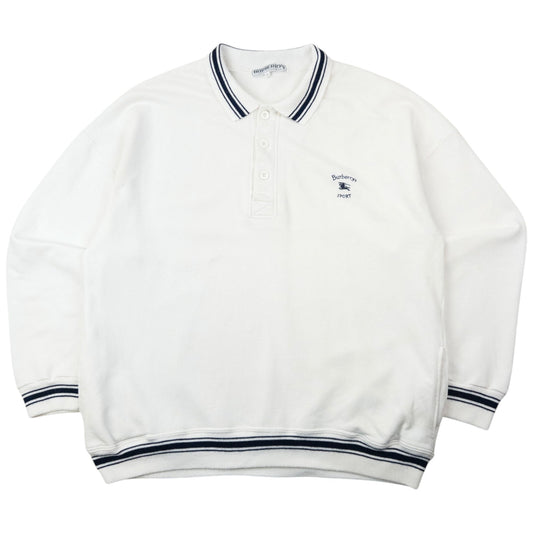 Vintage 90s Burberry Sport Polo Sweatshirt Size L | Large, Multicoloured