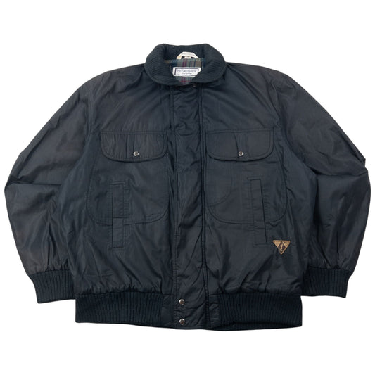 Vintage 80s YSL Yves Saint Laurent Bomber Jacket Size L | Large, Black