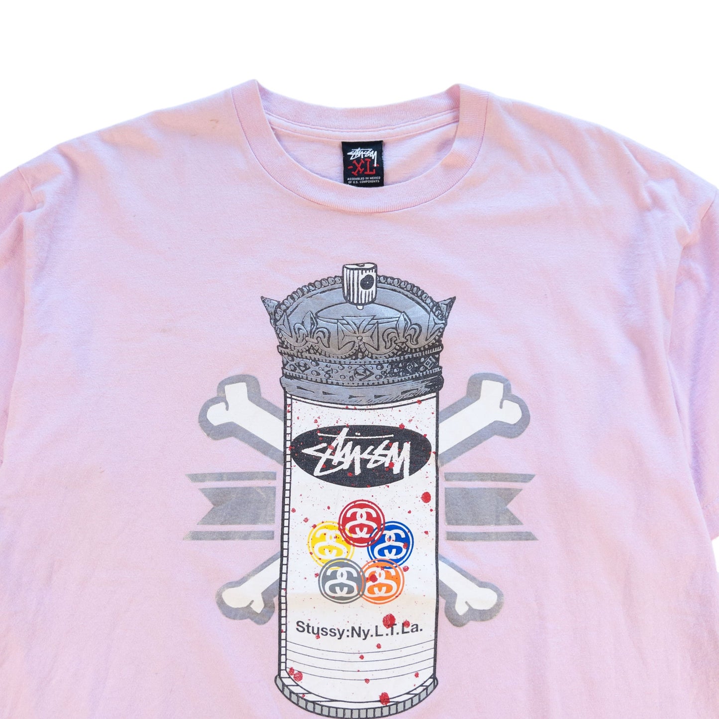 Vintage Stussy Spray Paint T Shirt Size XL