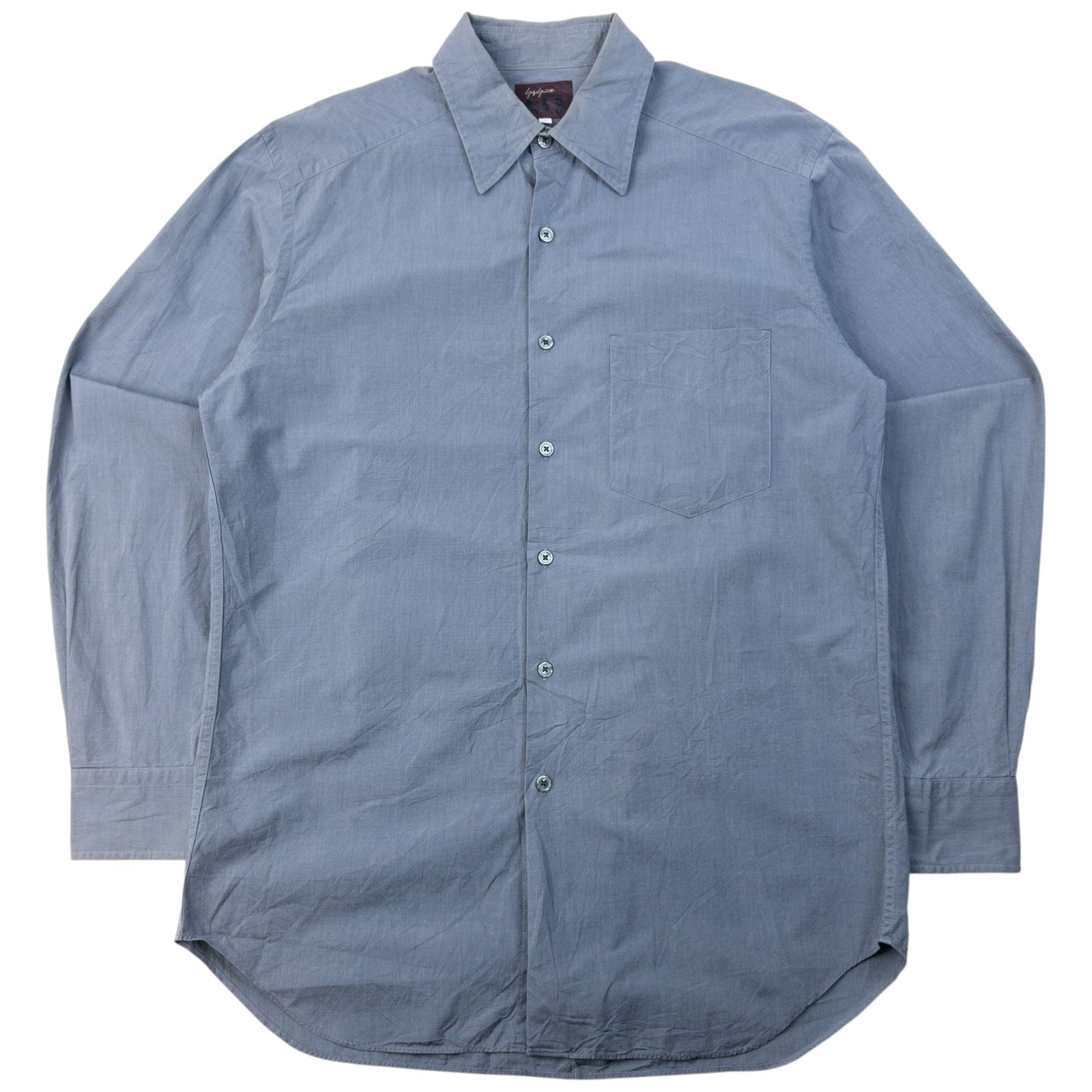 Vintage 90s Yohji Yamamoto D'Urban A.A.R Long Sleeve Button Up Shirt Size M | Medium, Grey