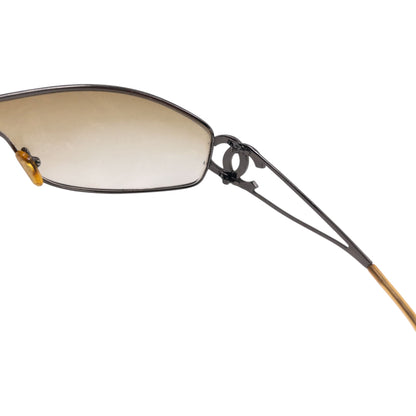 Vintage 2000s Chanel Wire Logo Sunglasses | O/S, Mixed