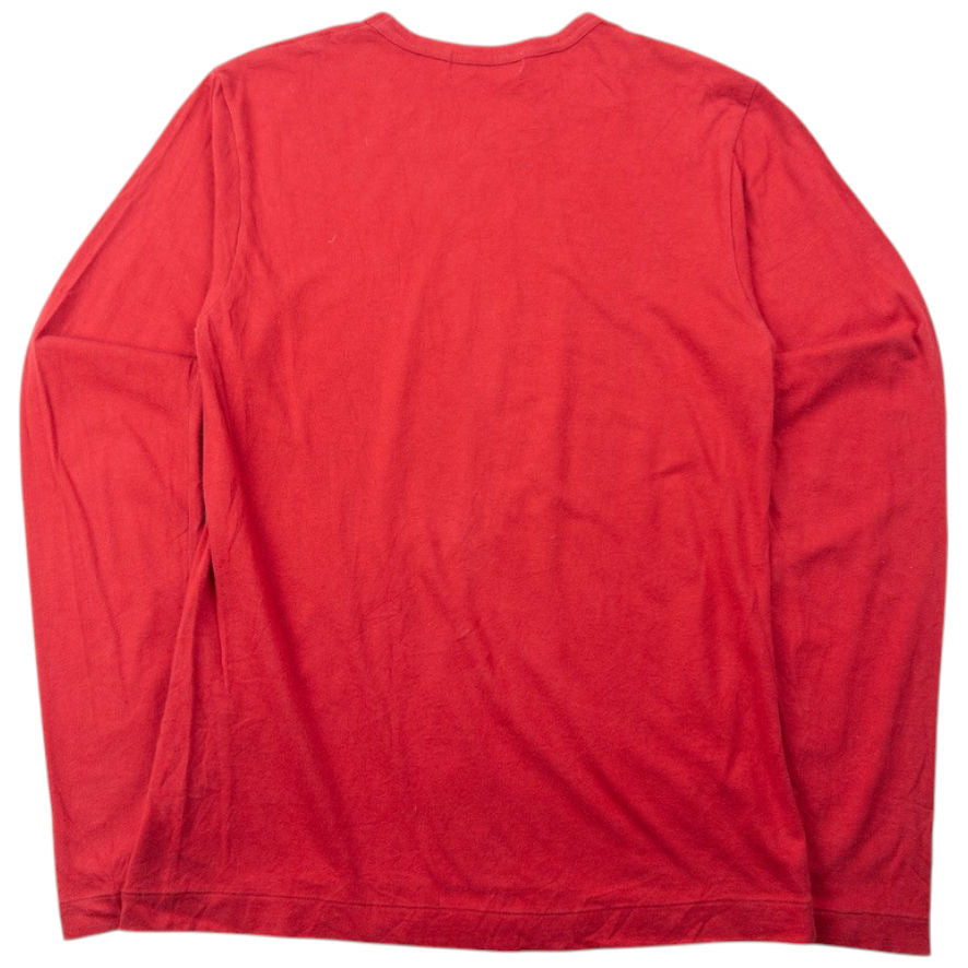 Vintage 90s Comme Des Garçons Rob De Chambre Long Sleeve T Shirt Womens Size M | Medium, Red
