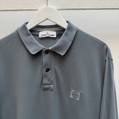 Stone Island Long Sleeve Polo Shirt (XL) | Extra Large, Blue