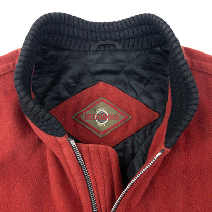Vintage 80s Hugo Boss Cashmere Bomber Jacket Size XL | XL, Red