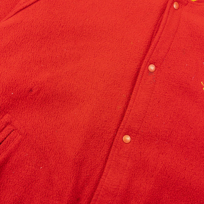 Vintage 90s YSL Yves Saint Laurent Fleece Varsity Jacket Size XXL | XXL, Orange
