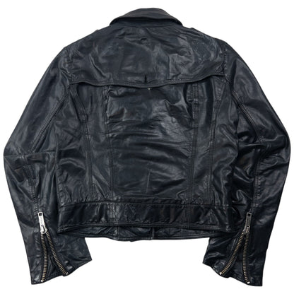 Vintage Burberry Brit Cropped Leather Jacket Womens Size M | Medium, Black