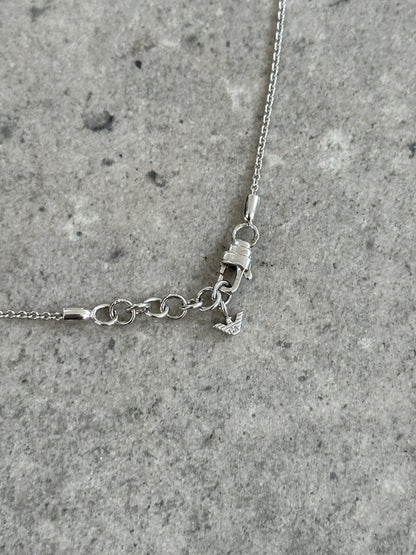 Emporio Armani 2000s Sterling Silver Lariat Necklace