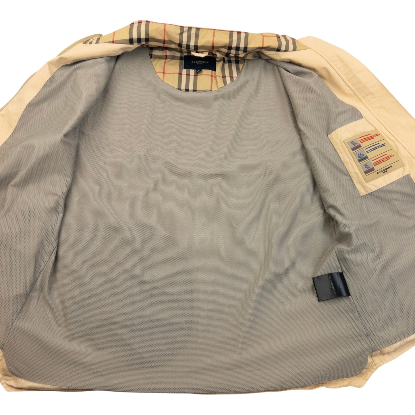 Vintage 2000s Burberry Golf Waterproof Jacket Size L | Large, Beige