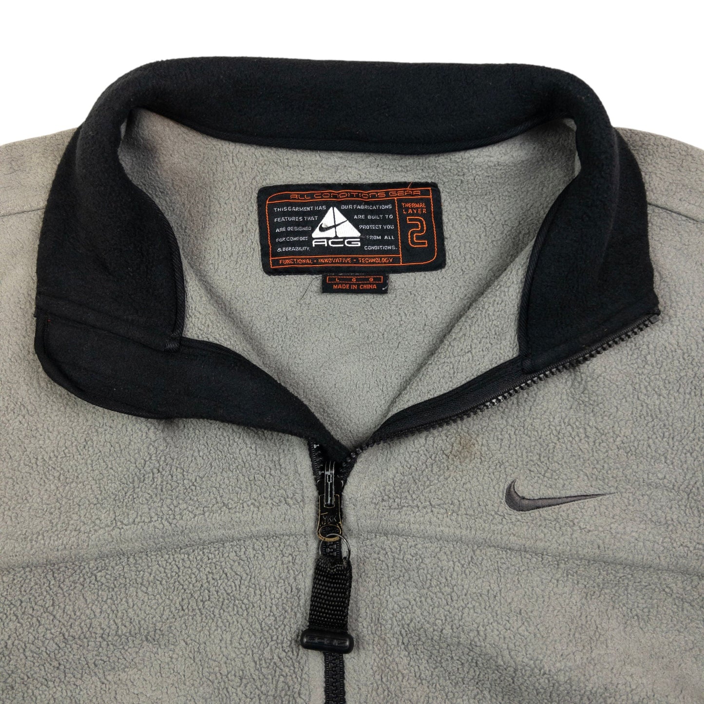 Vintage Nike ACG Zip Up Fleece Jacket Size L
