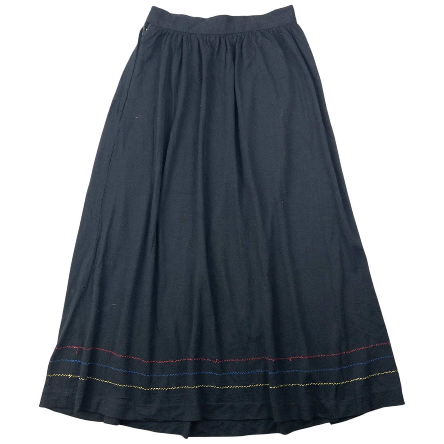 Vintage 90s Comme Des Garçons Tricot Embroidered Skirt Womens Size W23 | XS, Black