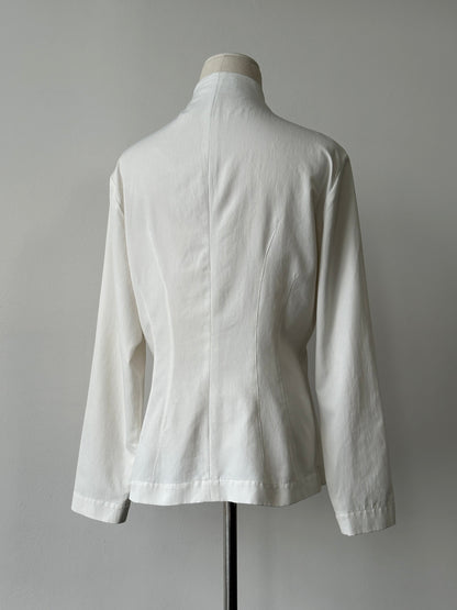 Vintage 1990s High Neck Minimal Shirt - S-M