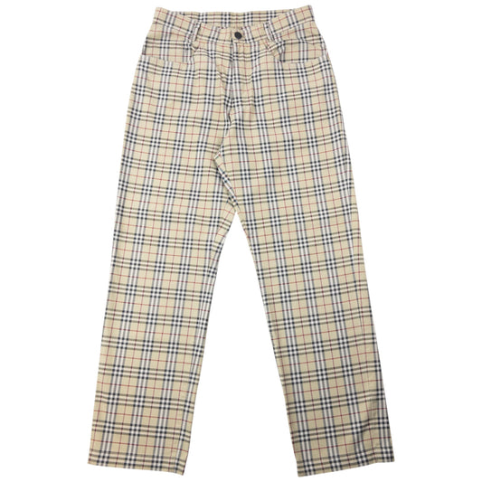 Vintage 2000s Burberry Nova Check Trousers Size W29 | W29, Beige