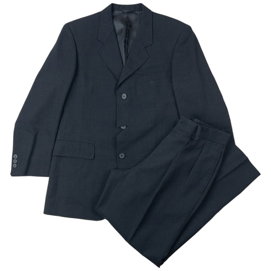 Vintage 90s Yohji Yamamoto D'Urban A.A.R Jacket & Trousers Suit Set Size XS | XS, Black