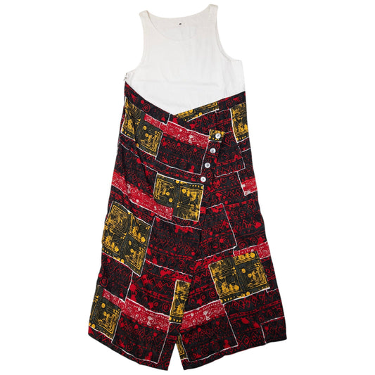 Vintage Issey Miyake Pattern Wrap Dress Womens Size M