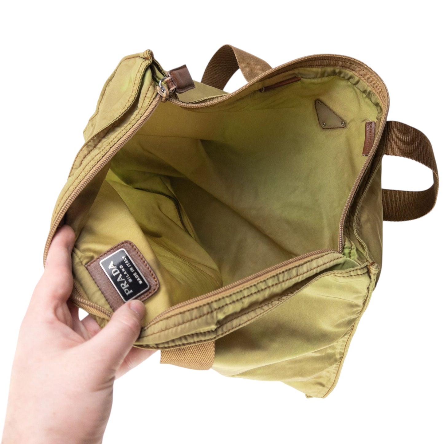 Vintage 90s Prada Shoulder Bag | O/S, Brown