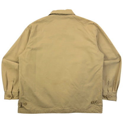 Vintage 90s YSL Yves Saint Laurent Harrington Jacket Size M | Medium, Beige