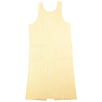 Vintage 90s Issey Miyake Pleated Longline Vest Dress Womens Size M | Medium, Yellow