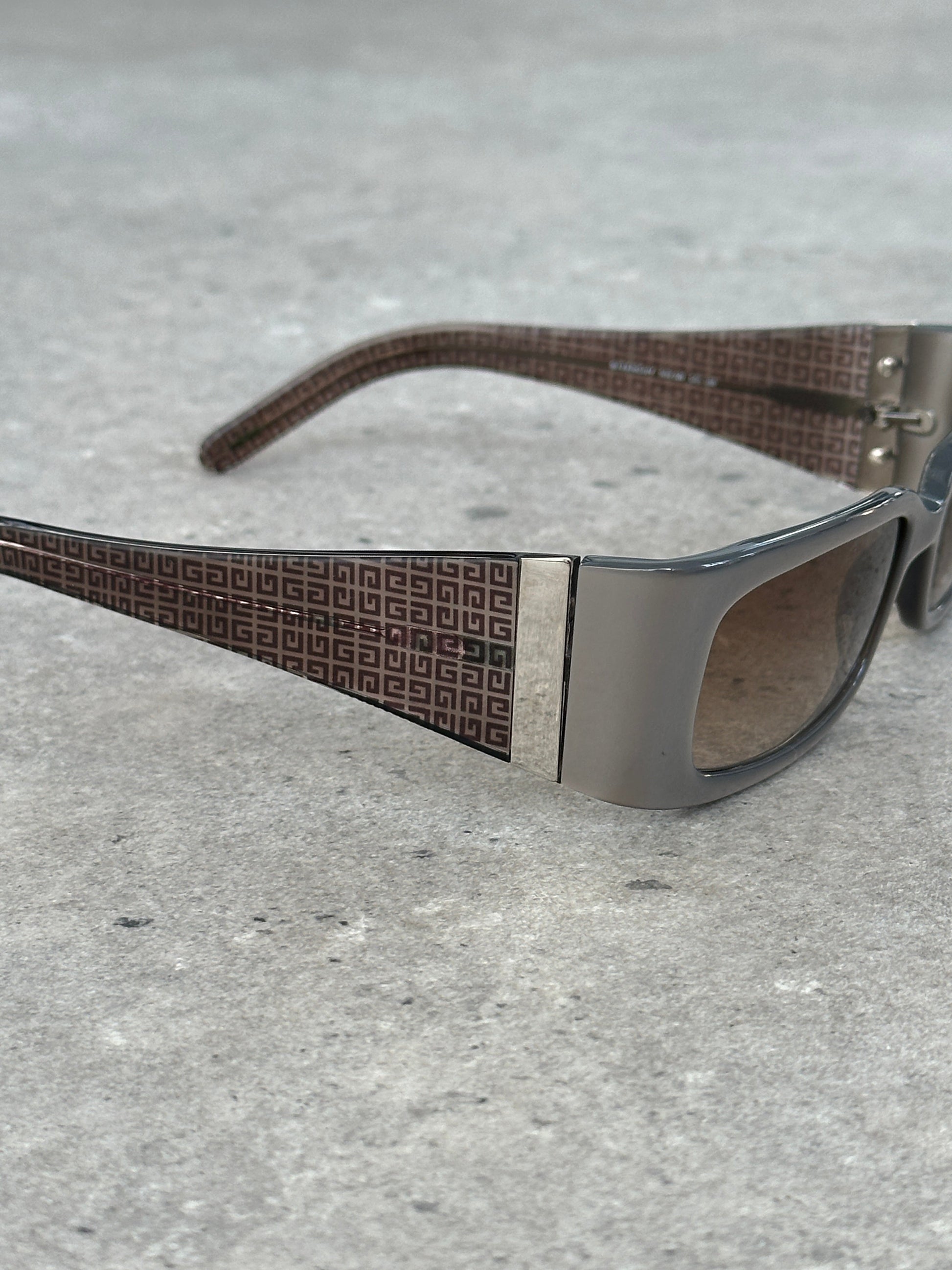 Givenchy 2000s Rectangular Monogram Sunglasses