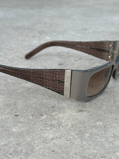 Givenchy 2000s Rectangular Monogram Sunglasses