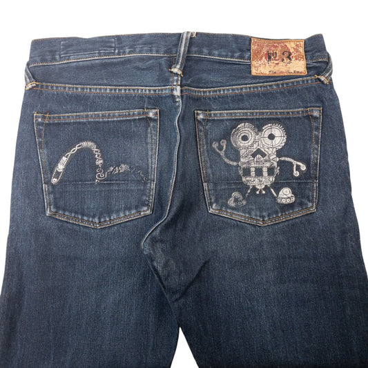 Vintage Evisu Robot Gull Japanese Denim Jeans Size W32