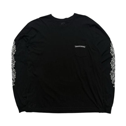 Chrome Hearts Eye Chart Dagger Long Sleeve | XXL, Black