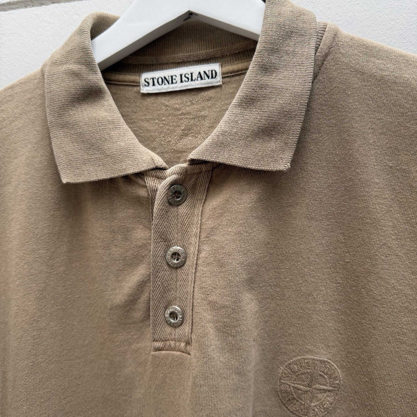 90’s Stone Island Polo Shirt (XL) | XL, Red