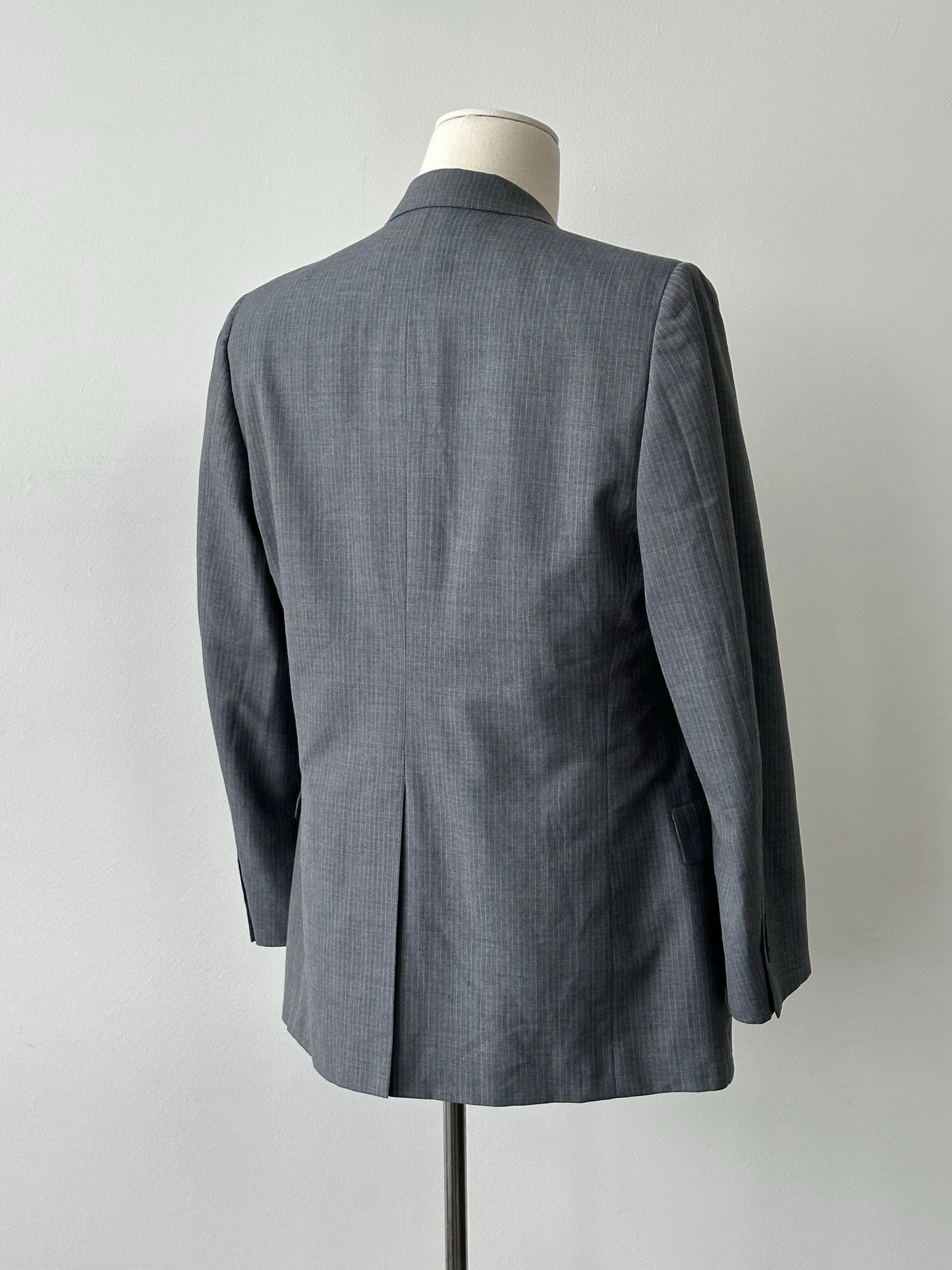 Christian Dior 1990s Wool Stripe Single Breasted Blazer - 42R