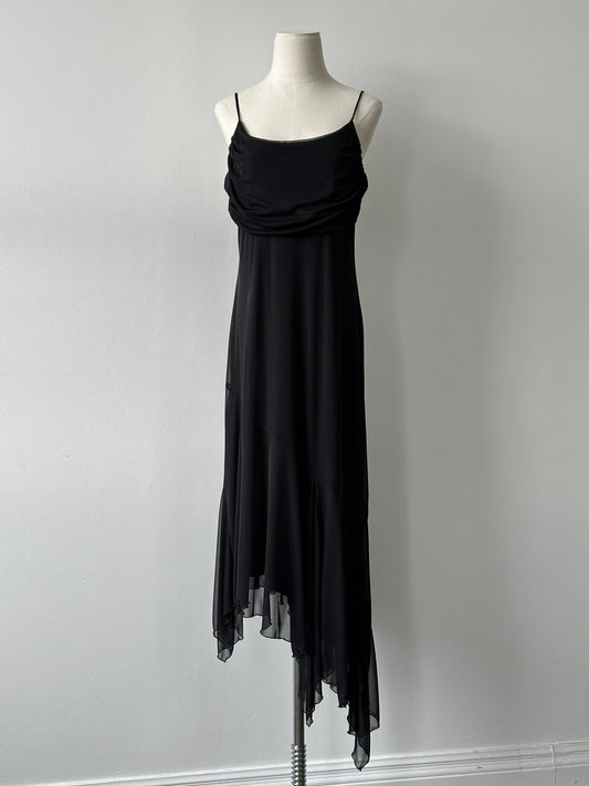 Vintage 1990s Asymmetric Maxi Dress - M-L