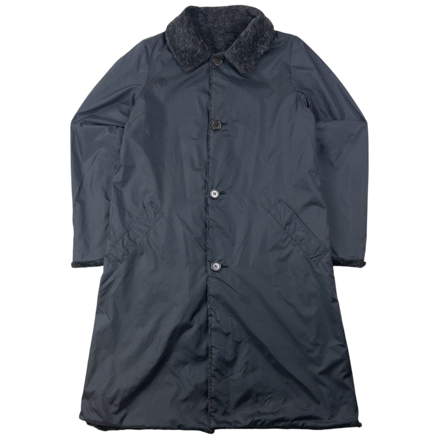 Vintage 90s Cabane De Zucca By Issey Miyake Reversible Fur Jacket Size M | Medium, Black